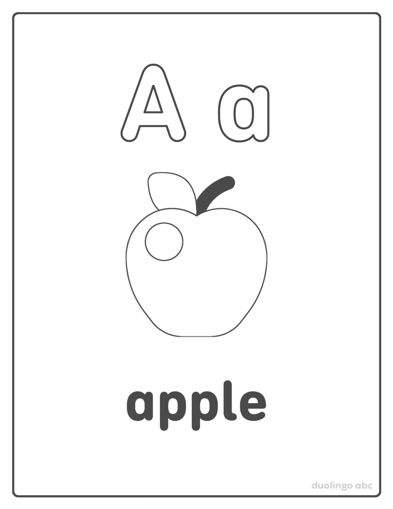 Duolingo abc a-to-z printable