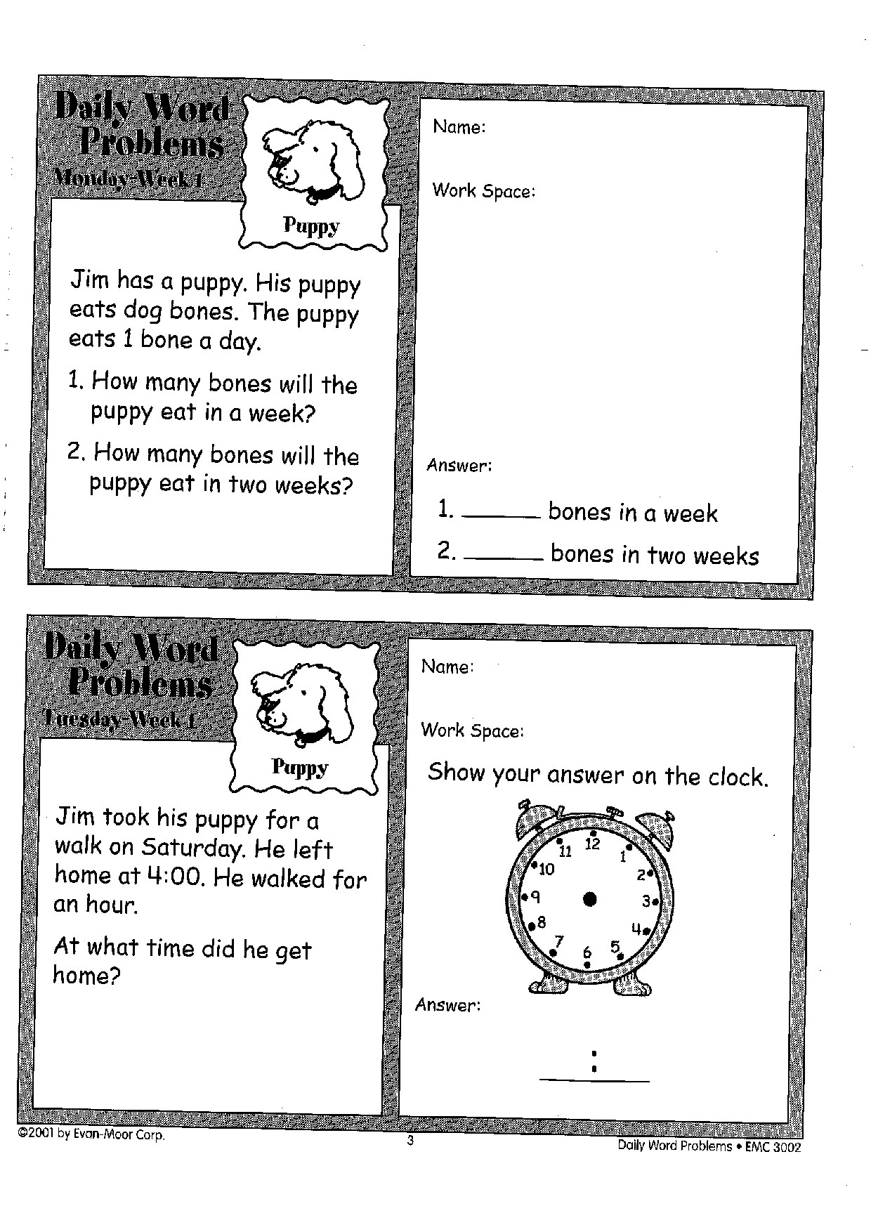 Evan-moor Daily Word Problems Math G2