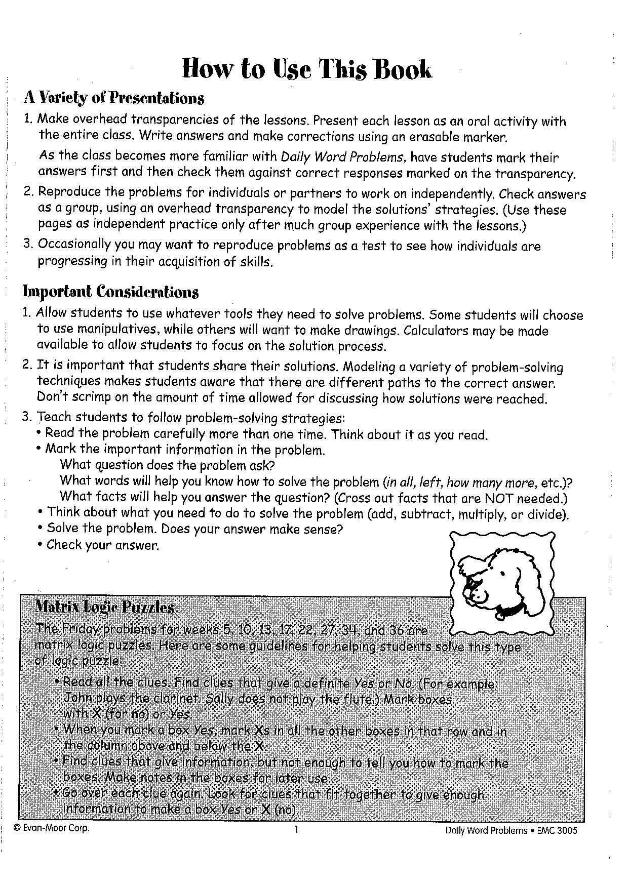 Evan-moor Daily Word Problems Math G5