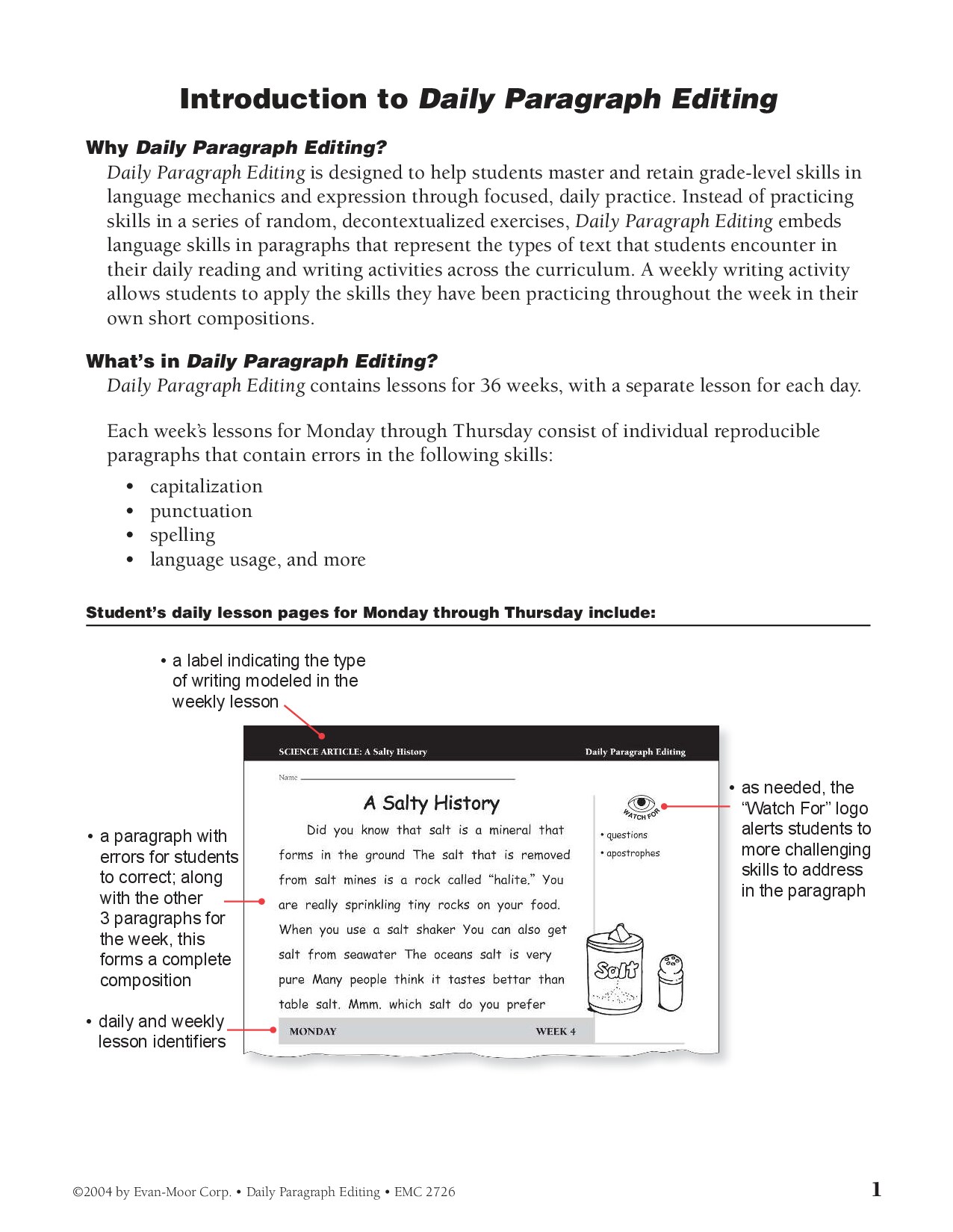 Daily Paragraph Editing, Grade 3