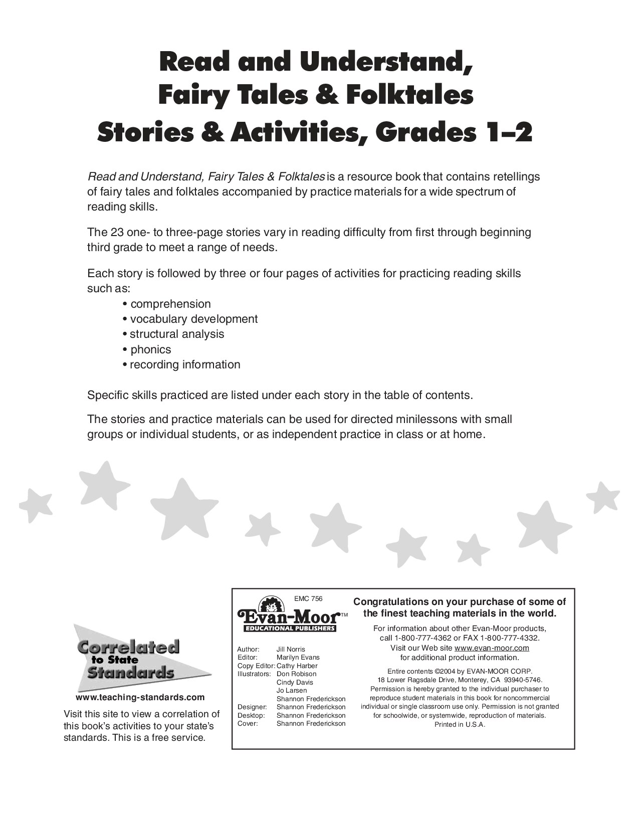 Read and Understand, Fairy Tales and Folktales Stories and Activities Grades 1-2