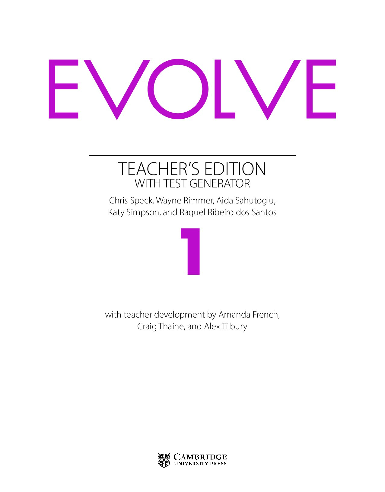Evolve Level 1 Teacher Book