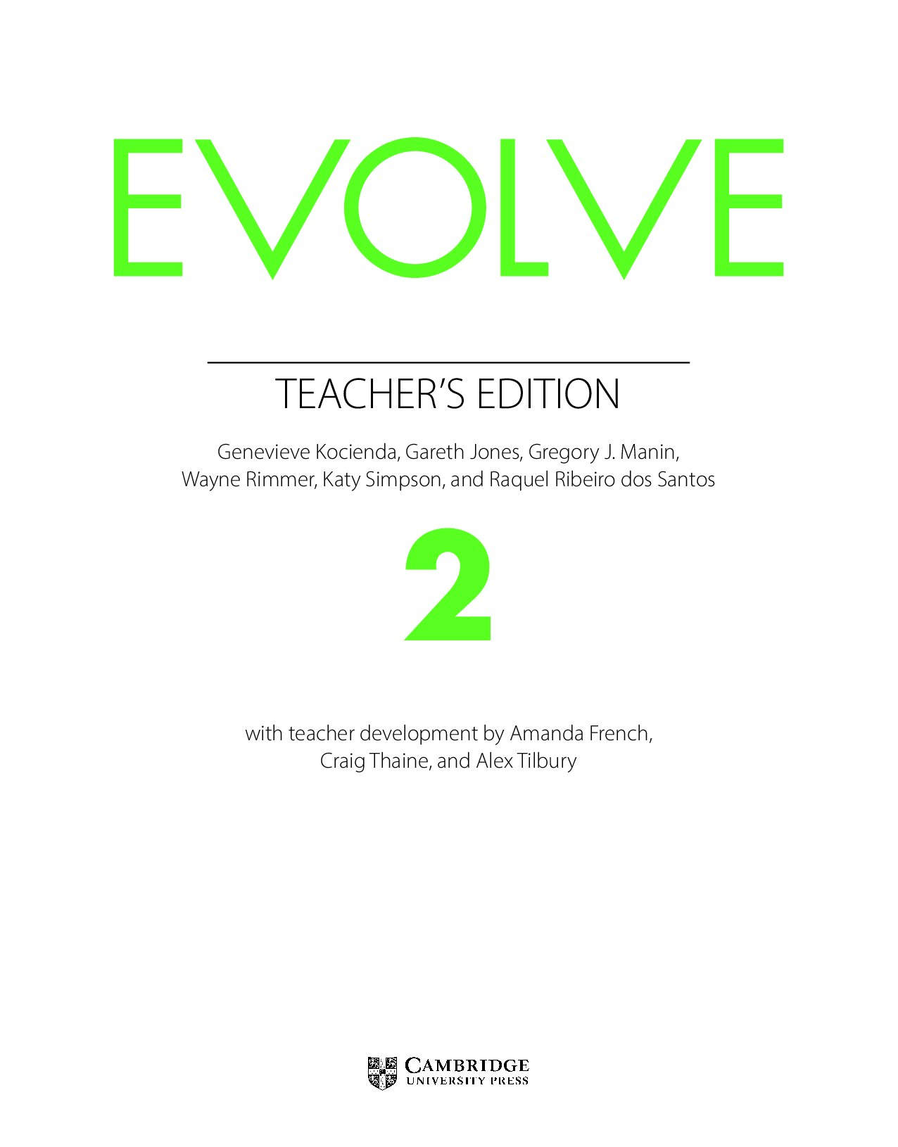 Evolve Level 2 Teacher Book