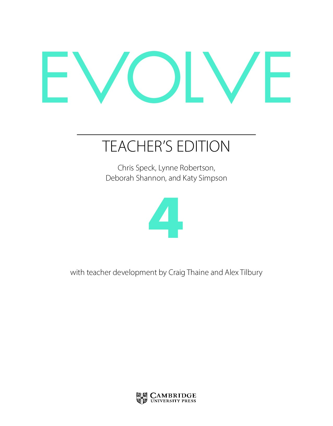 Evolve Level 4 Teacher Book