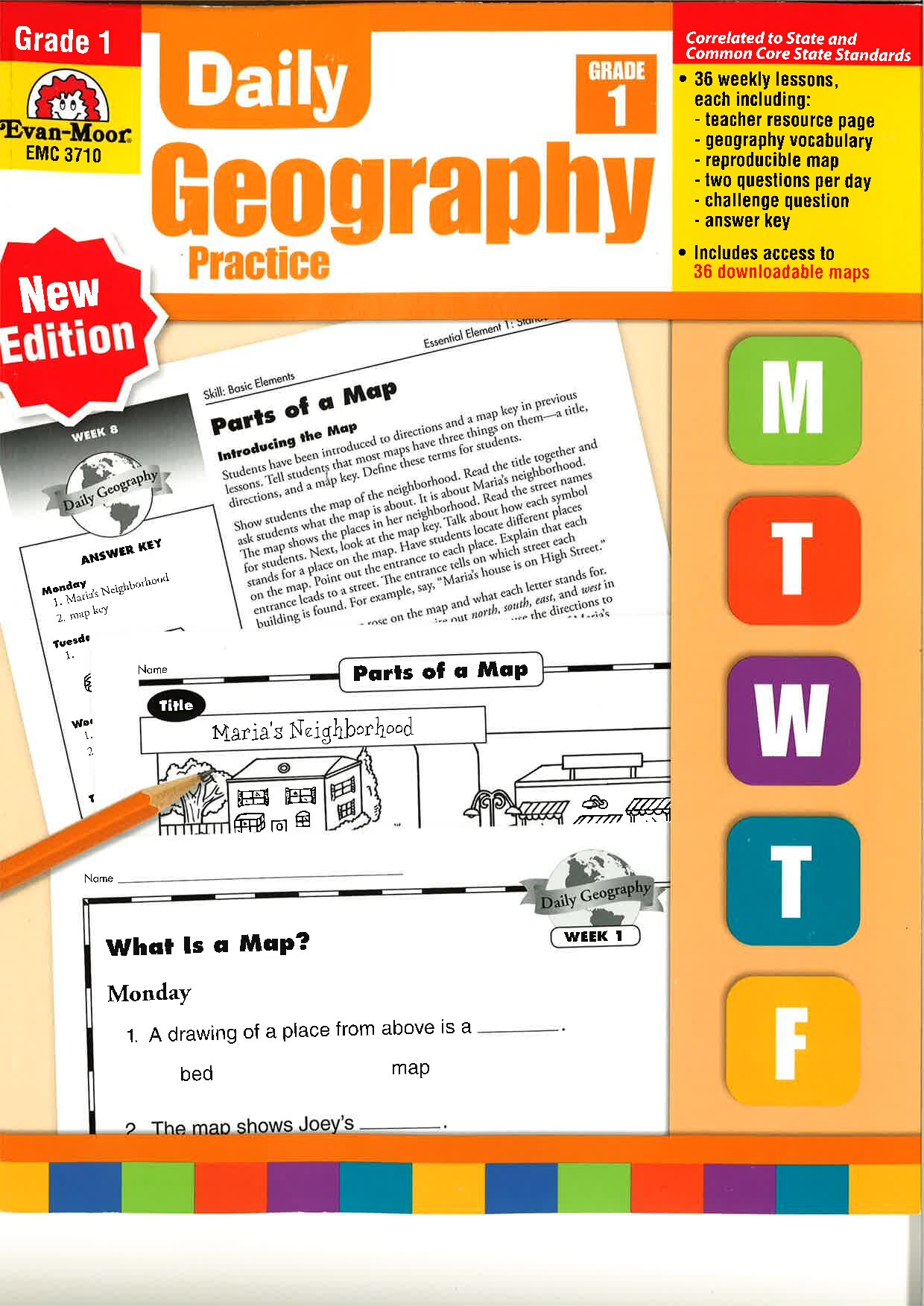 Daily Geography Practice, Grade 1