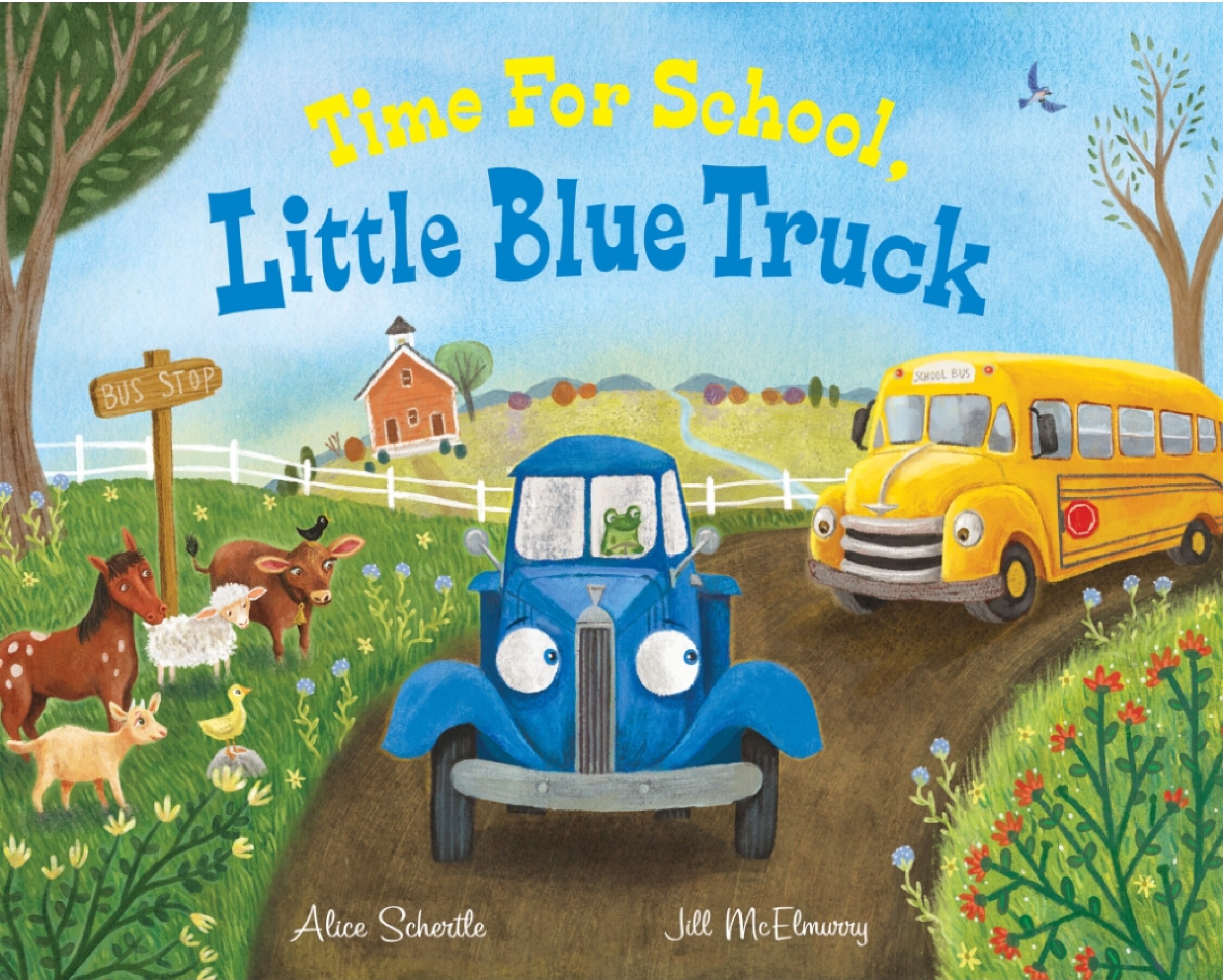 little blue truck  time for school