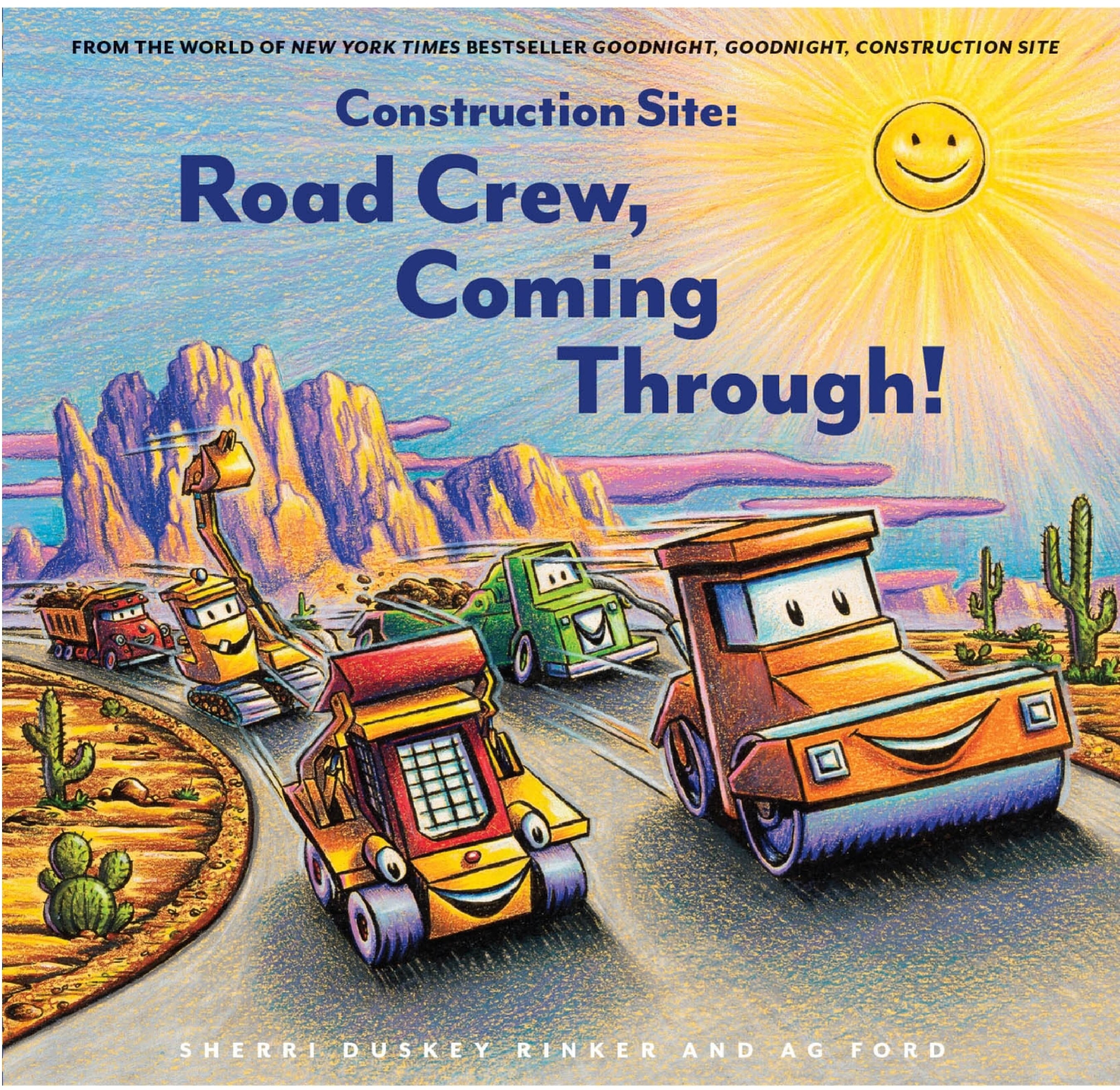 Construction site road crew coming through