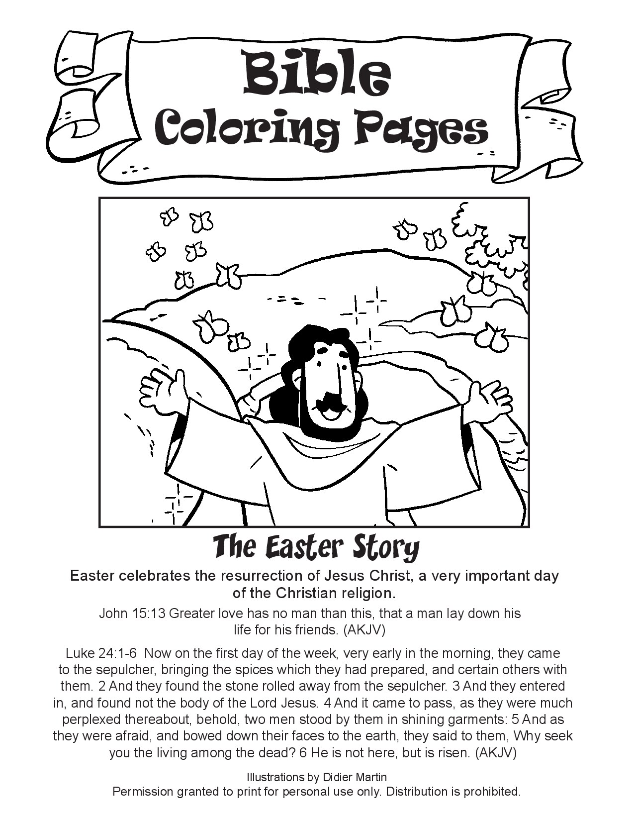 Coloring easter story