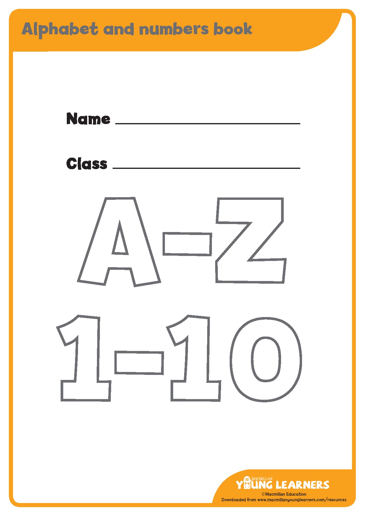 A-Z Alphabet Book and 1-10